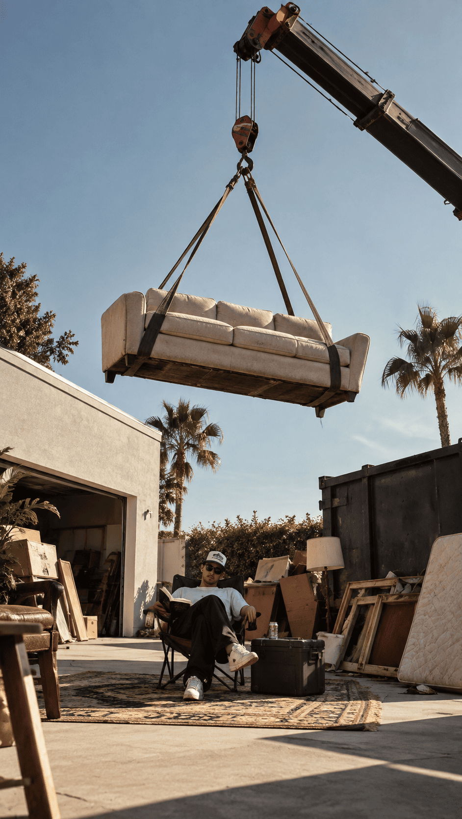 Construction debris and bulky furniture hauling by KICKOUT